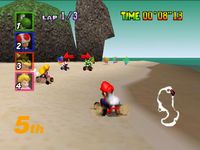 une photo d'Ã©cran de Mario Kart 64 sur Nintendo 64